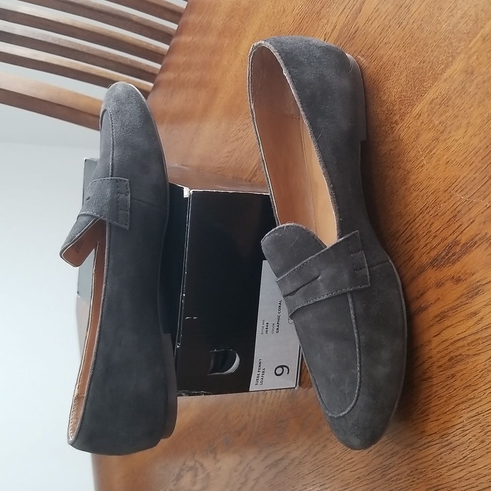 J.crew gray suede penny loafers - Picture 5 of 11